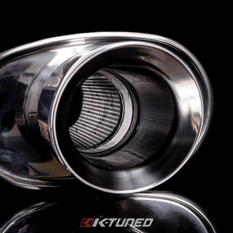 K-Tuned Universal Muffler - Polished / Short (Offset Inlet