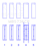 King Engine Bearings Ford Powerstroke 6.0L/6.4L Diesel Crankshaft Main Bearing Set - Size STD