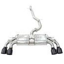 Invidia 2022+ Volkswagen Golf R MK8 76mm R400 Valved Cat Back Exhaust Straight Cut Black Tips