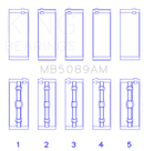 King Engine Bearings Toyota 1RZ Crankshaft Main Bearing Set - Size STD