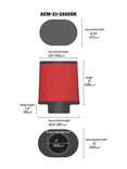 AEM 4.00 inch Dryflow Air Filter Oval 9.00 inch Element