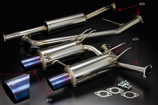 Toda Racing K20A(CL7) High Power Muffler System