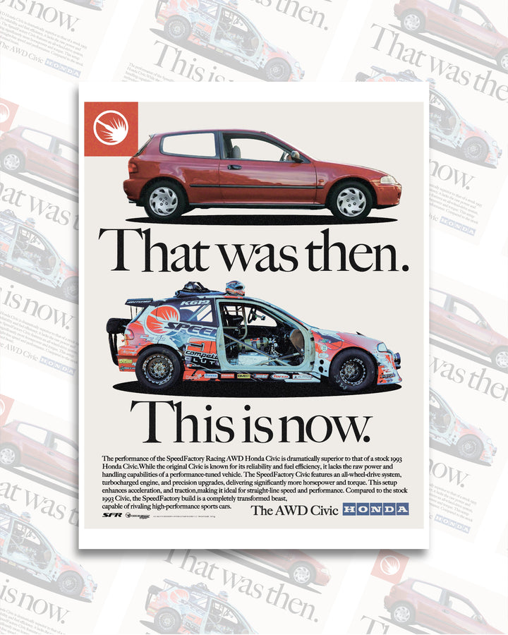 SpeedFactory Racing "This Is Now" AWD Honda Poster!