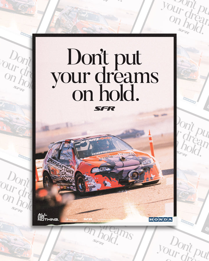 SpeedFactory Racing "Keep Dreaming" Motivational Poster