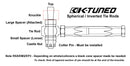 K-tuned Complete Spherical Tie Rod Set for 2002-2006 RSX DC5 01-05 Civic EM2 EP3 ES1