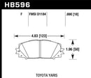 Hawk 07-16 Toyota Yaris HPS 5.0 Front Brake Pads