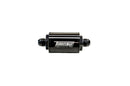 Turbosmart FPR Billet Inline Fuel Filter 1.75in OD 3.825in Length AN-6 Male Inlet - Black