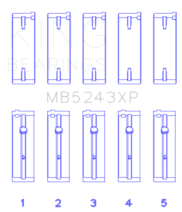 King Nissan SR20DE/DET (2.0L) (Size STDX) Performance Main Bearing Set