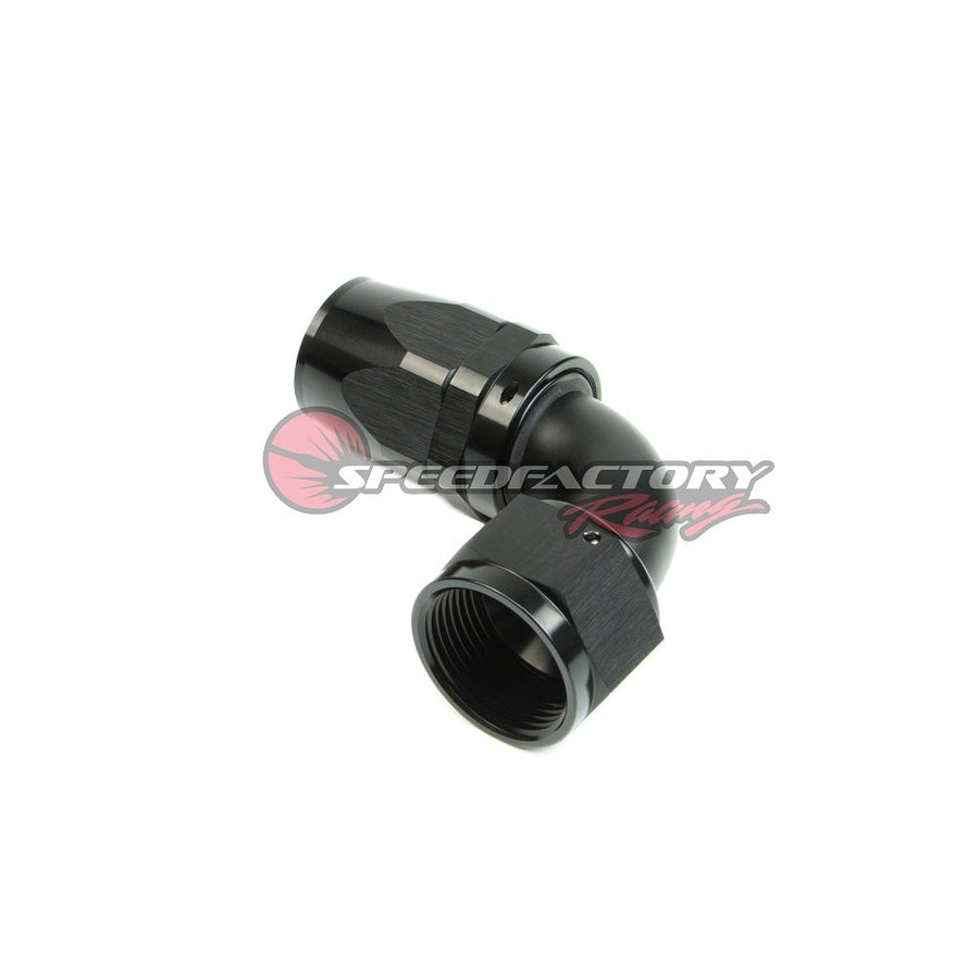 SpeedFactory Racing -16 AN Black Anodized Hose End Fitting - 90 Degree