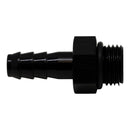 DeatschWerks 6AN ORB Male to 5/16in Male Triple Barb Fitting (Incl O-Ring) - Anodized Matte Black