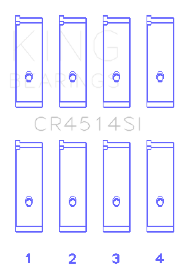 King Toyota 1AZFE/2AZFE (Size STD) Rod Bearing Set