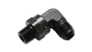 Vibrant -4AN to 1/8in NPT Male Swivel 90 Degree Adapter Fitting
