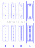King Nissan VG30DE/VG30DETT (Size STD) Performance Main Bearing Set