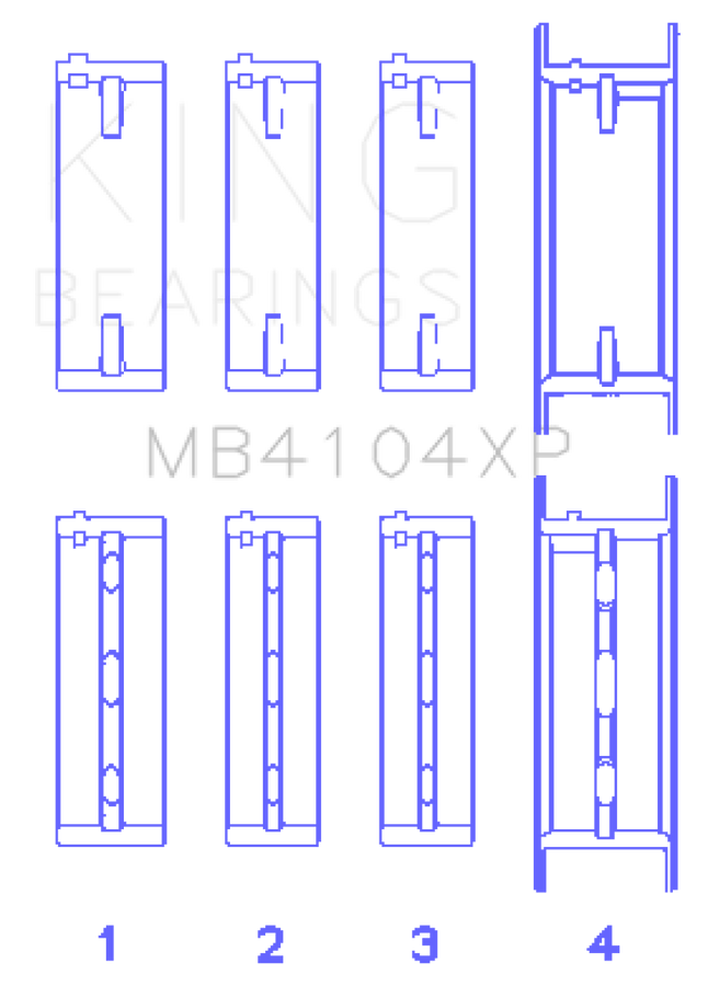King Nissan VG30DE/VG30DETT (Size STD) Performance Main Bearing Set