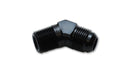 Vibrant -10 AN to 3/4in NPT 45 Degree Adapter Fittings - Aluminum