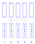 King Audi CDAA / CDHA / CDHB / CDAB (Size STD) Main Bearing Set (Set of 5)