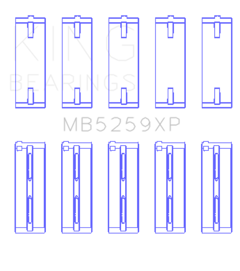 King Acura B18A1/B1/C1/C5 K20A / K24A (Size 0.25mm) Performance Main Bearing Set