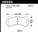 Hawk 09-11 Nissan GT-R Performance Ceramic Street Front Brake Pads