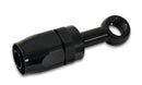 Vibrant -8AN Banjo Hose End Fitting for use with M14 or 9/16in Banjo Bolt - Aluminum Black