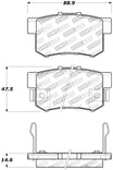 StopTech Performance 08-10 Honda Accord EX/EX-L Coupe / 08-10 LX/LX-P/LX+ Sedan Rear Brake Pads