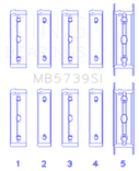 King Subaru EJ20/EJ22/EJ25 .002 Oversized Bi-Metal Silicon Aluminum Main Bearing Set