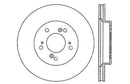 StopTech 97-01 Acura Integra Type R / 97-01 Honda CR-V Slotted & Drilled Left Front Rotor