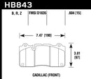 Hawk 2016 Cadillac CTS DTC-60 Race Front Brake Pads