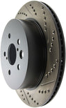 StopTech Power Slot 06-11 Lexus GS Series / 06-12 IS350 Rear Left Drilled & Slotted Rotor