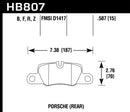 Hawk 2014 Porsche 911 Performance Ceramic Street Rear Brake Pads