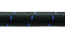 Vibrant -8 AN Two-Tone Black/Blue Nylon Braided Flex Hose (10 foot roll)