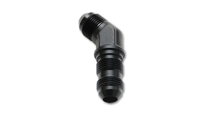 Vibrant -6AN Bulkhead Adapter 45 Degree Elbow Fitting - Anodized Black Only