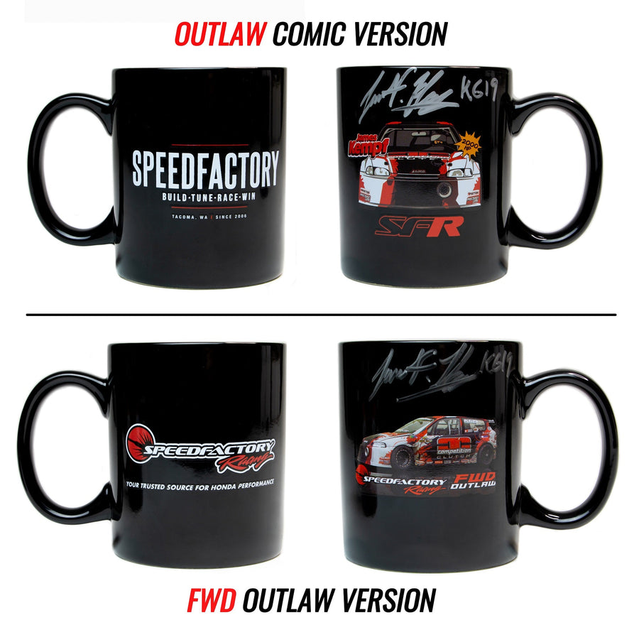 SpeedFactory Racing Limited Edition FWD OUTLAW Autographed Coffee Mug