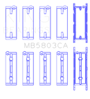 King BMW S65B40A (Size +0.25mm) Crankshaft Main Bearing ( Set of 5 )