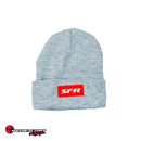 SpeedFactory Outlaw Winter Beanie (all grey fold over) Red SFR Label