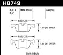 Hawk 13-14 BMW 328i/328i xDrive / 2014 428i/428i xDrive PC Rear Brake Pads