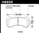 Hawk 09-11 Nissan GT-R DTC-60 Motorsports Front Brake Pads