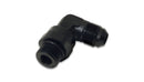 Vibrant -10AN Male Flare to Male -10AN ORB Swivel 90 Degree Adapter Fitting - Anodized Black