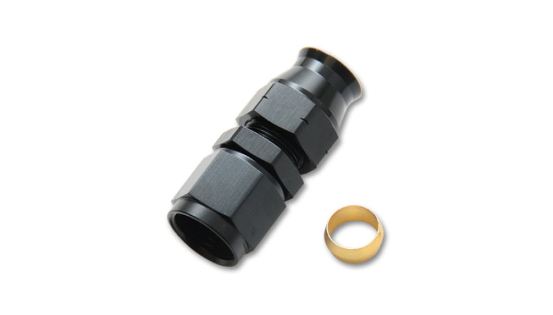 Vibrant -8AN Female to 0.375in Tube Adapter Fitting (w/Brass Olive Insert)