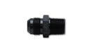 Vibrant -8AN to 1/2in NPT Straight Adapter Fitting - Aluminum
